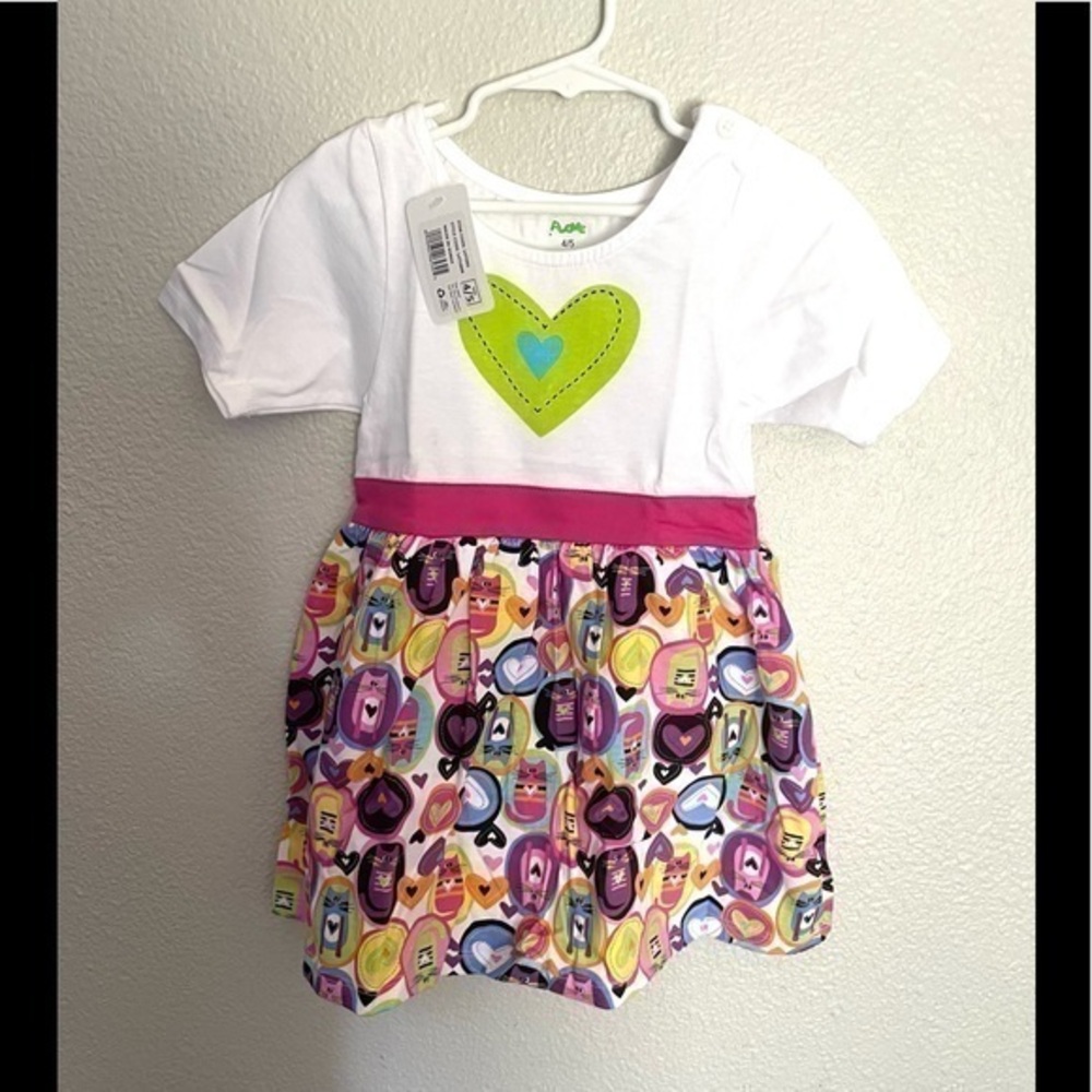 PLOVE half apron cat print casual boutique dress size 4/5